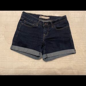 Cuffed Levi Denim Shorts